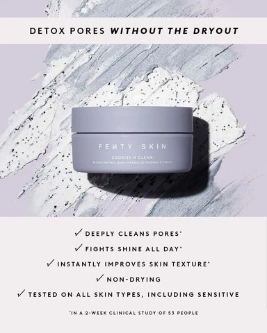 Cookies N Clean Whipped Clay Pore Detox Face Mask With Salicylic Acid + Charcoal