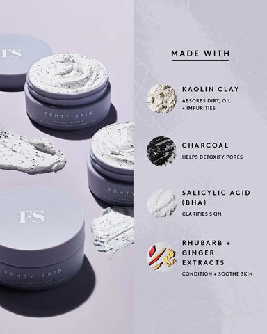Cookies N Clean Whipped Clay Pore Detox Face Mask With Salicylic Acid + Charcoal